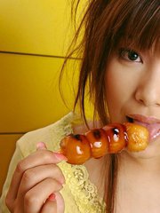 Yua Aida lovely Asian teenmodel smiles and shows off her tight ass