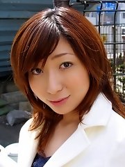 Sayuri is a hot sight in her skirt and boots