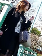 Naughty Asian tramp is taking off her panties