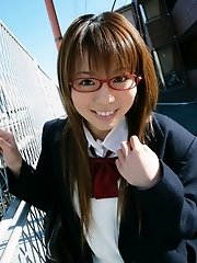 Yume is cute in her school uniform