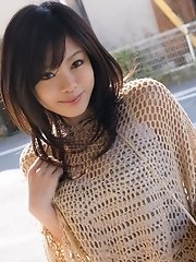 Japanese babe is nude and showing off