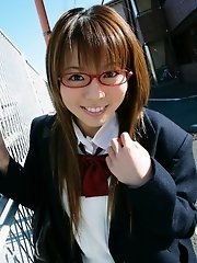 Yume is cute in her school uniform