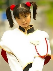 Pigtailed Asian slut is enjoying showing off