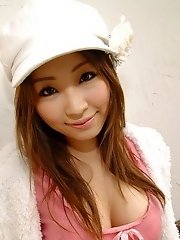 Cute Asian model likes showing off her body