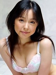Yui Hasumi Asian teen model in her dress