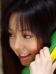 Yui Hasumi Asian teen model in her dress