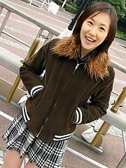 Japanese slut Ami in her uniform is hot