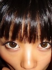 Beautiful and cute Japanese av idol Uta Kohaku gives blowjob with camera closeup