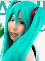 While other ero cosplayers only like to tease, Miku Oguri wants to bare all under her vocaloid costume.