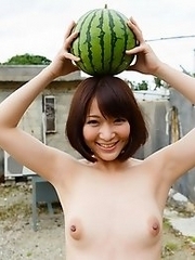 Sweet and innocent Japanese av idol Mayu Kamiya shows her amazing body wearing kimono