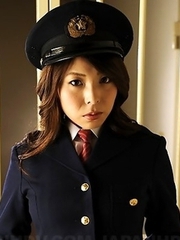 Hot looking prison guard shows off