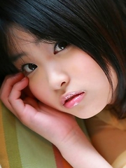 Marie Sukegawa with big tits in mauve lingerie is a sweety