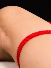 Mio Yoshida showing off her juicy pussy while all tied up and fucked